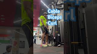 Biceps curl| cable curl| biceps cable curl| biceps workout| biceps on cable| #shorts #short #reels