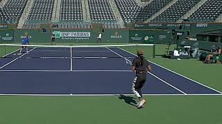 大坂なおみのフォアハンドストローク（スロー）/ Naomi Osaka Forehand Stroke Slow Motion  Court Level