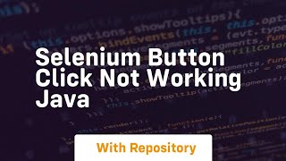 selenium button click not working java