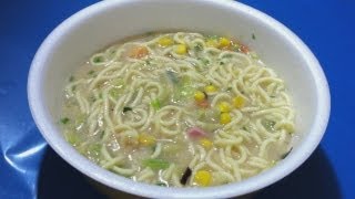 夜食動画　究麺　ちゃんぽん　明星 カップラーメン Instant Cup Ramen Champon Salt Flavor