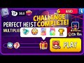 Multiplier Mushrooms+Rainbow Solo Challenge Perfect Heist/31500 Score /Match Masters