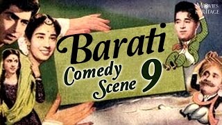 Barati (1954) - Comedy Scene #9 | Johnny Walker, Om Prakash, Leela Mishra