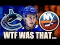 JONATHAN LEKKERIMAKI'S FIRST NHL GOAL… EVERYTHING ELSE SUCKS (Canucks VS Islanders)