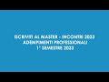 master incontri 2023 adempimenti professionali 1° semestre 2023