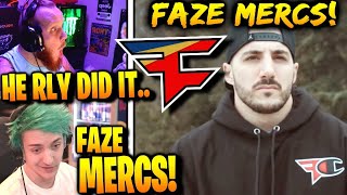 Streamers react to  Nickmercs OFFICIALLY JOINED FAZE CLAN (Fortnite BEST Moments)