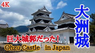 Completely restored wooden keep of Ozu Samurai Castle.