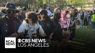 Dozens of pro-Palestinian protesters at USC detained by LAPD