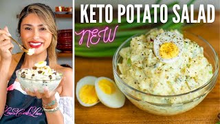 KETO POTATO SALAD! How to Make Keto Potato Salad Recipe | ONLY 4 NET CARBS!