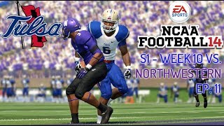 Tulsa NCAA 14 Dynasty - EP: 11 Week 10 vs. Northwestern