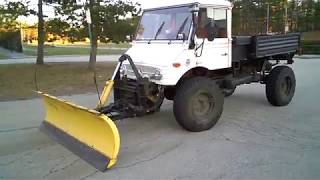 Mercedes Unimog 416 - For Sale - Walk around with plow