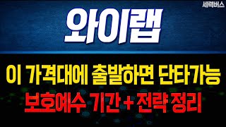 [신규상장 와이랩] 내일 상장전에 체크할 것 모두 정리