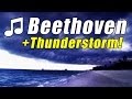 BEETHOVEN MOONLIGHT Best Piano Sonata No 14 Classical Music Video #7 Thunderstorm ocean HD 1080p