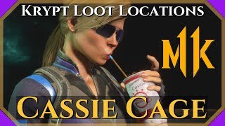 MK11 Krypt Cassie Cage Loot Locations - Guaranteed for Cassie Cage!