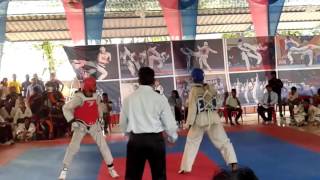 Avinash panchal [Beed] Vs Vishal Beldar [Jalgaon] At senior state Taekwondo full match Badlapur 2014