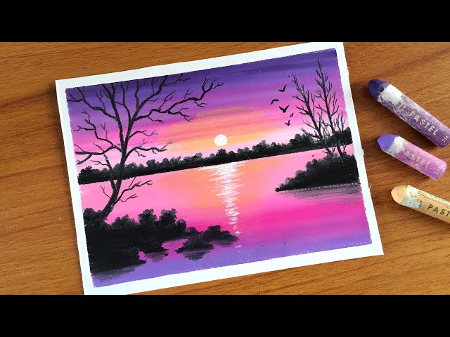 How To Draw Landscape Using Oil Pastels