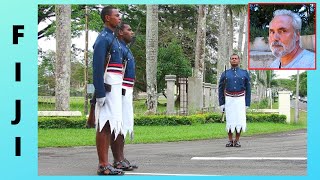 FIJI: Guard changing at Government House (State House) in SUVA #travel #fiji #guard
