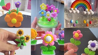 ক্লে দিয়ে  ফুলসহ বিভিন্ন জিনিস বানানো  || clay diya jinis banana || clay Art || DIY ART