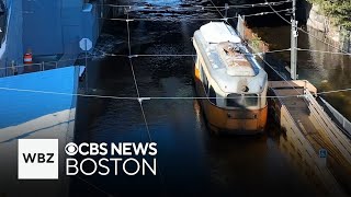 Passengers rescued by raft after MBTA trolley gets stuck in flood in Milton