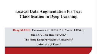 Lexical Data Augmentation for TextClassification in Deep Learning