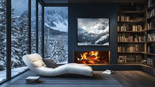 Hearthside Bliss: Smooth Jazz, Falling Snow, and Fireplace Sounds to Soothe the Soul and Create