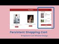 Persistent Shopping Cart - Dropdown Cart Window Design | HTML CSS JS Project
