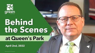Behind the Scenes at Queen's Park - April 2, 2022 | Mike Schreiner