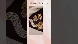 Antique Necklace Set  | Wedding Jewellery Design | House of Gehna