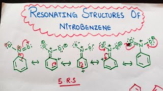 How to draw Resonating structures of nitrobenzene | Organic chemistry