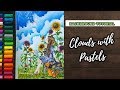 simple cloud background with soft pastel ☁️ 🌸\ adult colouring tutorial