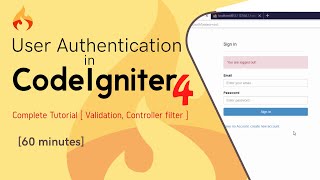 CodeIgniter 4 Authentication | Login, Register & Filters | Codeigniter 4 tutorial [HD]