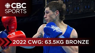 Wyatt Sanford finishes with bronze in 63.5kg boxing semifinals at Commonwealth Games | CBC Sports