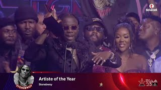 Stonebwoy Wins Artist of The Year At 2024 Telecel Ghana Music Awards