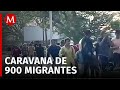 Nueva caravana migrante con más de 900 integrantes ingresa a Oaxaca en su paso hacia EU