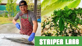 Making Striper Fish Larb