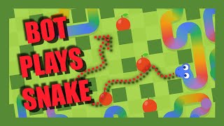 Bot Plays Google Snake! | Large map with Walls