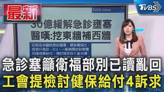 急診塞籲衛福部別已讀亂回  工會提檢討健保給付4訴求｜TVBS新聞 @TVBSNEWS01