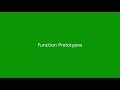 Chapter 7: Function Prototypes