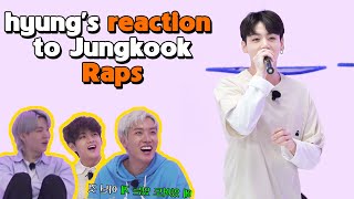 The hyungs' surprise reaction when Jungkook raps