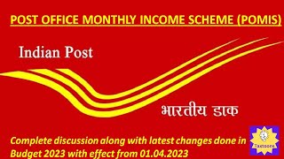 Post Office Monthly Income Scheme 2023 POMIS | Post Office MIS scheme 2023 | POMIS Budget 2023