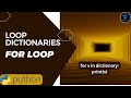 for Loop with  Dictionaries in Python | Extracting values from dictionaries with for loop #python