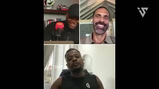Patrice Evra explains to Rio Ferdinand what it's like to be an Arsenal fan