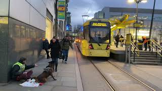 Manchester Walking Tour • Dusk walk in Manchester City Centre • 4K 60FPS