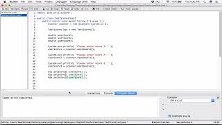 6.6. (Part 2) TestScores Class - Java