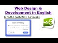 HTML Quotations using W3schools html | HTML Tutorial