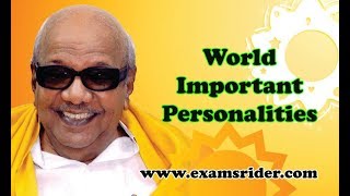 World Important Personalities - kalaignar karunanidhi