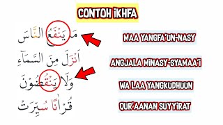 KUMPULAN CONTOH BACAAN IKHFA | ILMU TAJWID DASAR