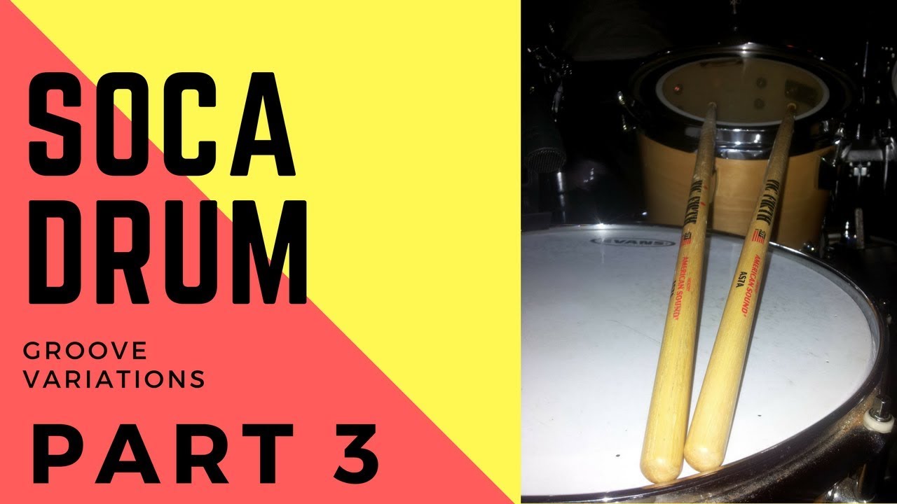 How To Play Soca On Drums : Variation With Backbeat Feel - YouTube