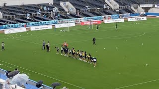 ウォーミングアップ開始動画③：J3第14節 YSCC横浜vsカマタマーレ讃岐 YS横浜選手登場 2021年7月4日 ニッパツ三ツ沢球技場