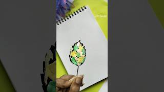 Leaf painting #leafpainting #painting #craft #shorts