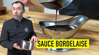 Classic red wine sauce for ideal steak I BORDELAISE SAUCE BY FRENCH CHEF